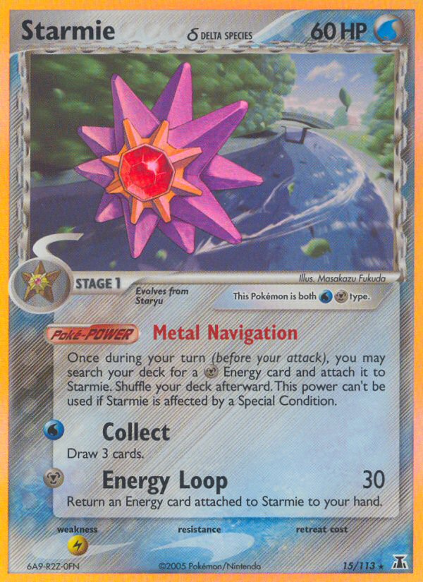 Starmie Delta species 15/114 Reverse holo stamped